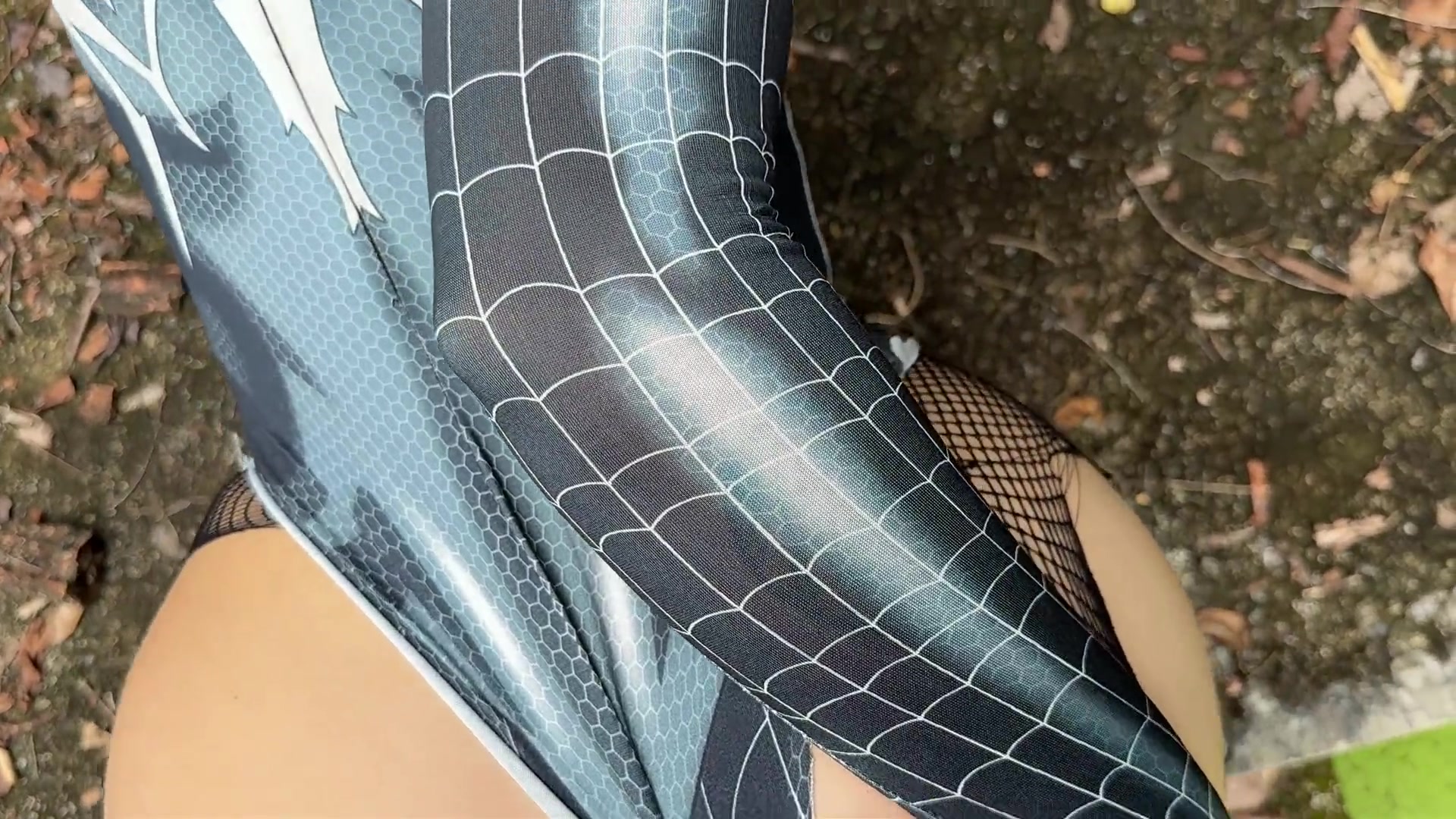 Alt Girl in a Spider-Man Suit Gets Fucked in Every Hole in an Abandoned Building