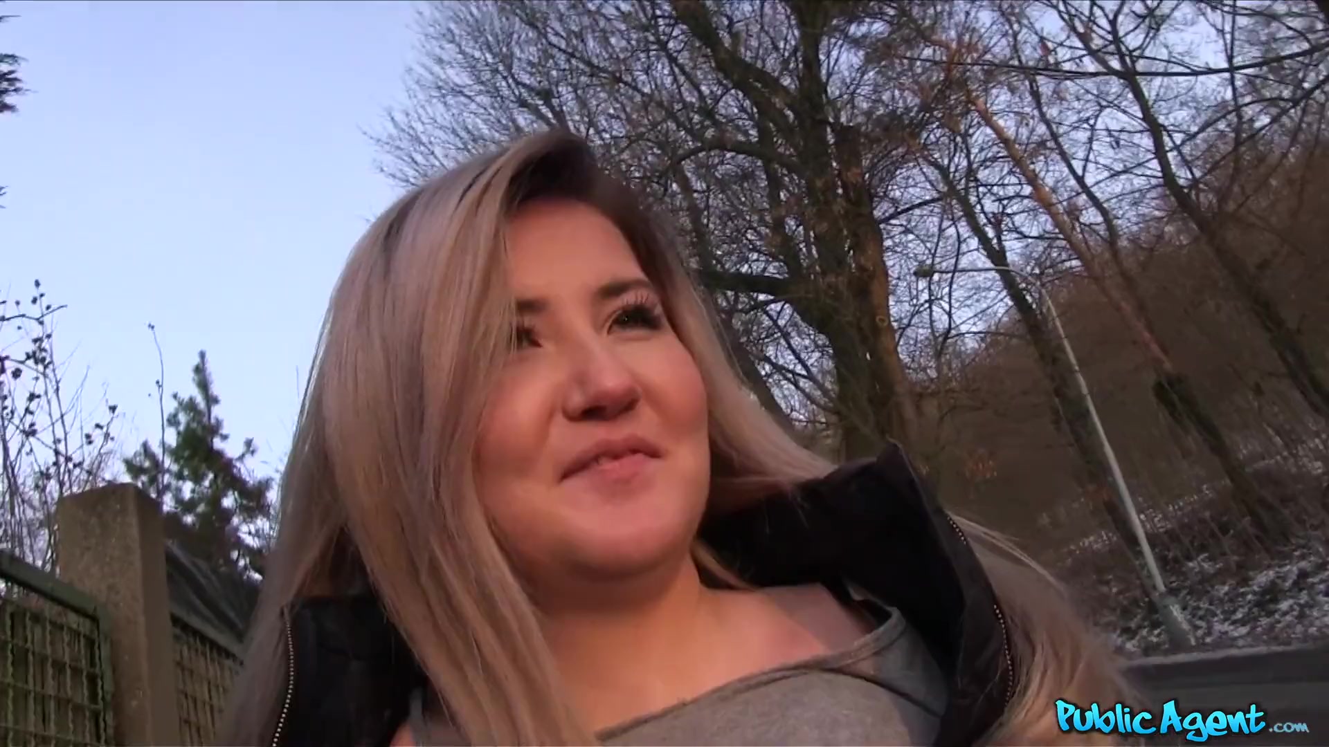 Public Agent - painfully cute blonde teen gets creamy horny having sex outdoors