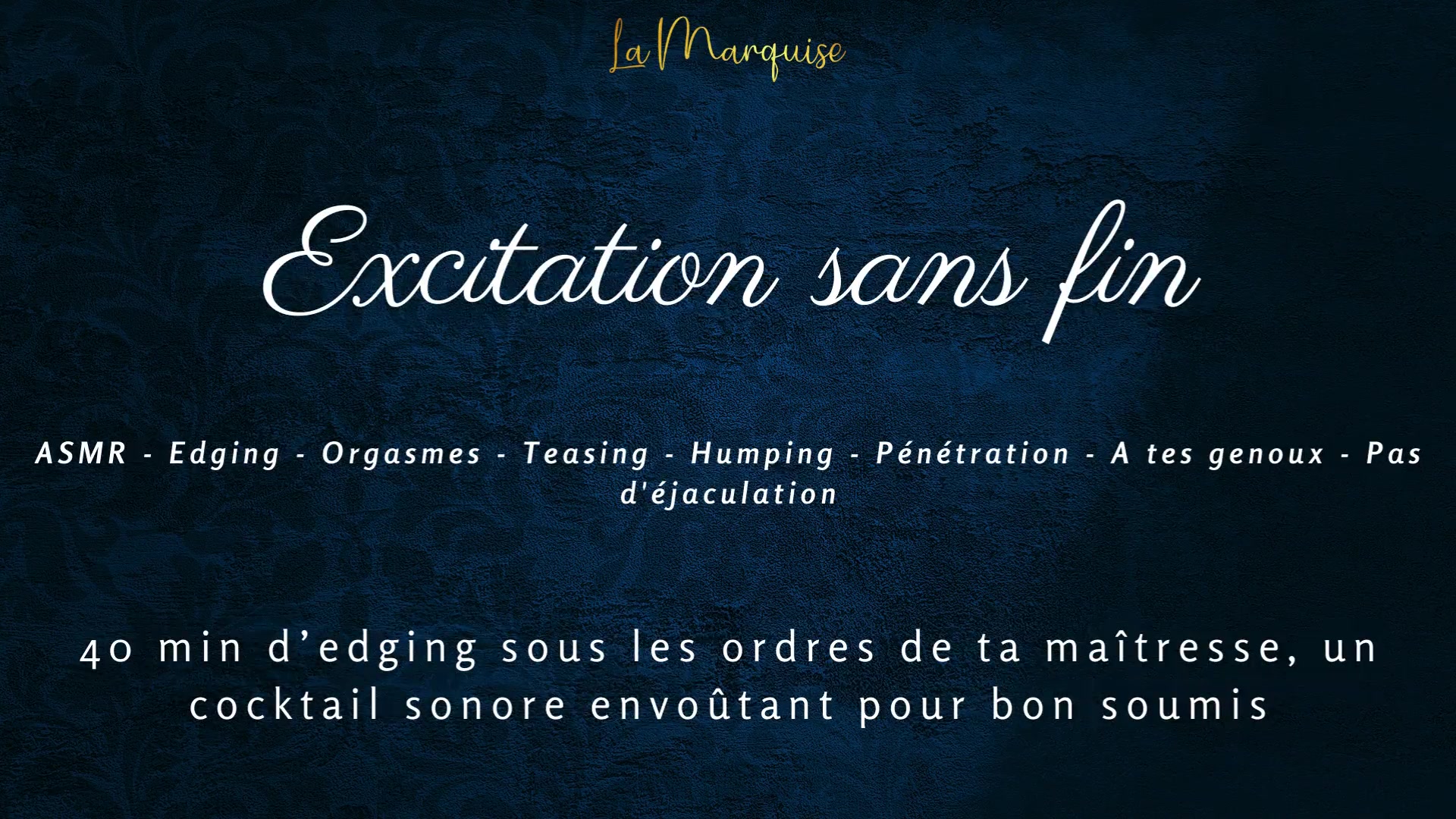Excitation sans fin - French audio edging femdom joi