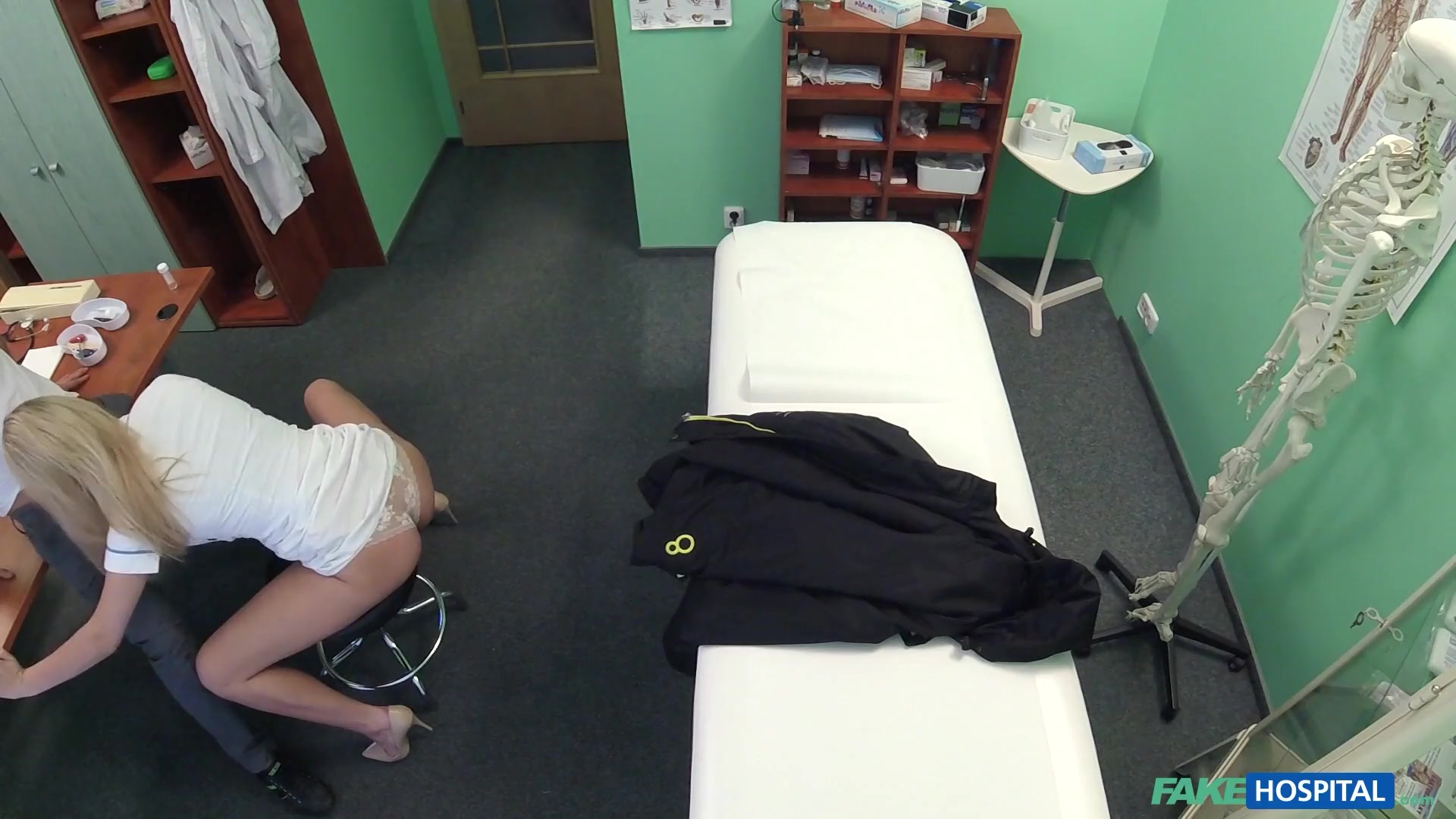 Fake Hospital Patient gets lucky and fucks the HOT BLONDE NURSE
