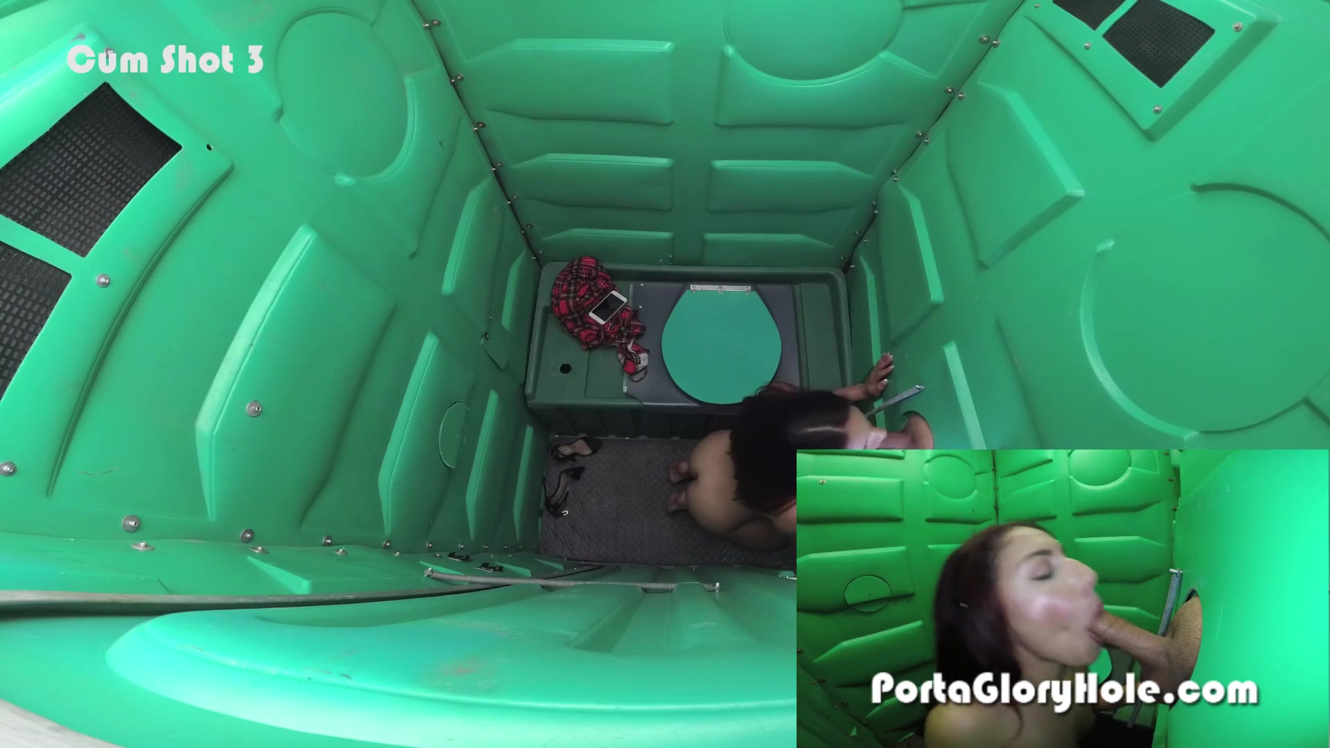 PortaGloryhole - Redhead Babe Is Hungry For Cock - Where Did All That Cum Go?