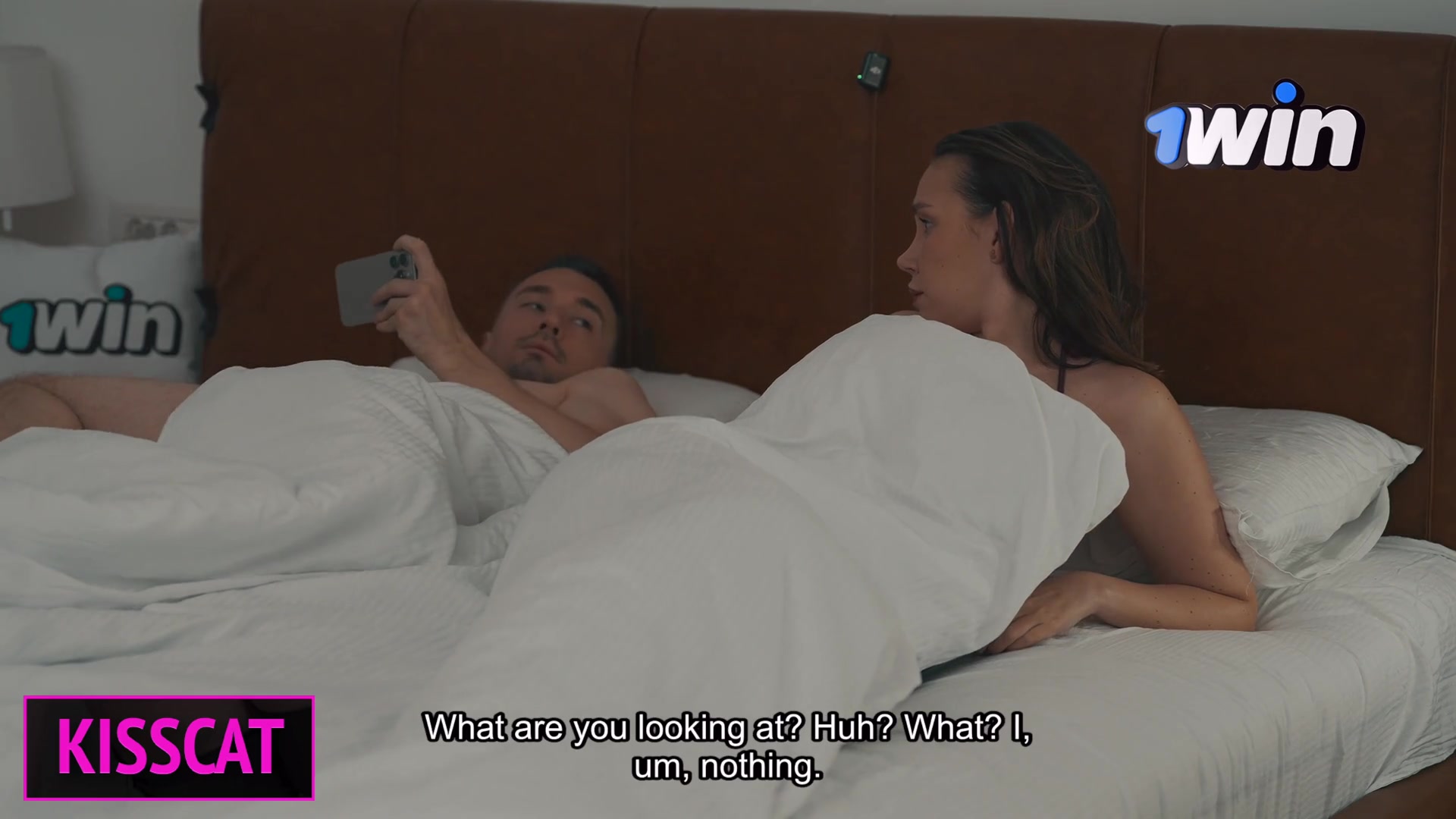 Step mom Shares Bed with Step son and Catches Him Jerking to Porn—Will She Join or Just Watch?!