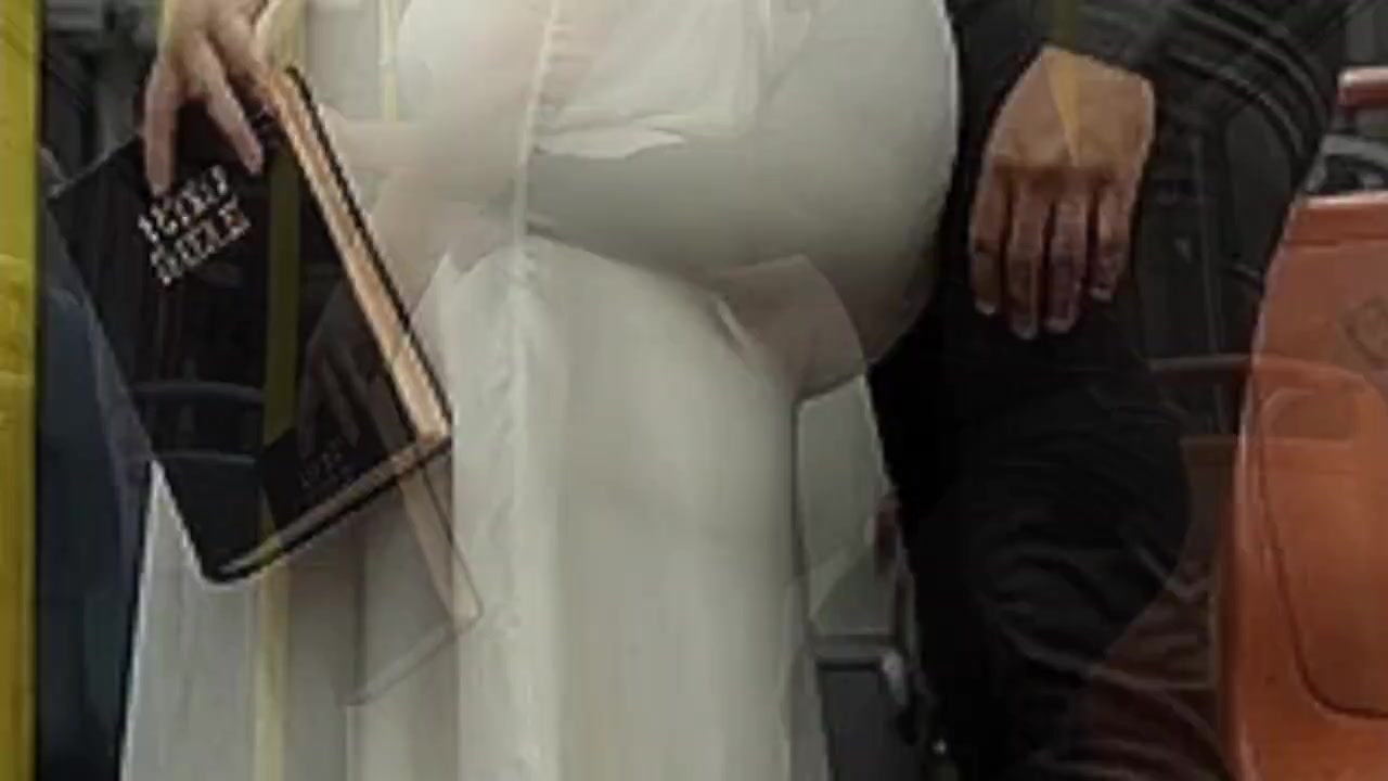 "Religious BBW in Long Dress Gets Ass Teased While Holding Bible"