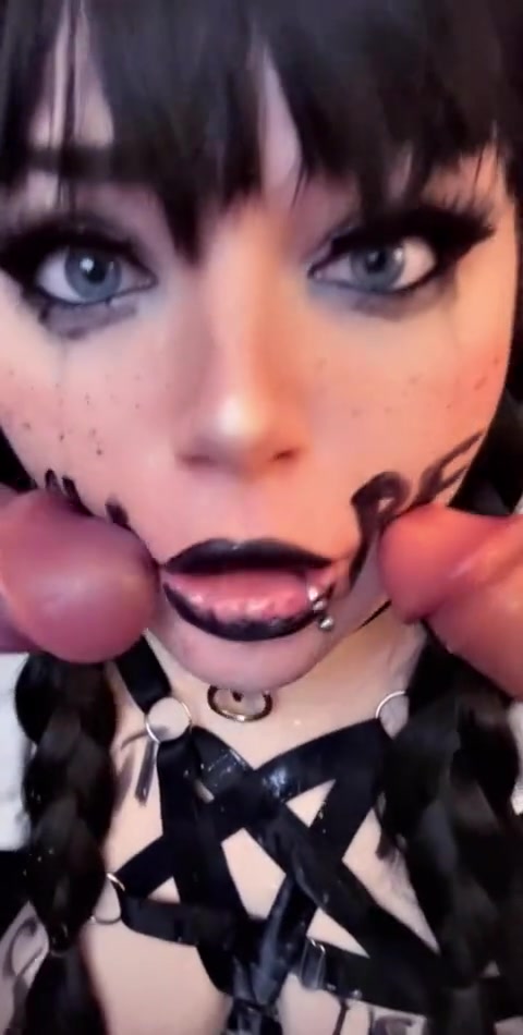 Wednesday Degrading Double Face Fuck