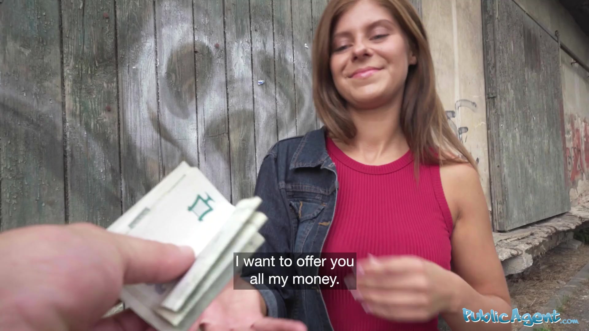 Public Agent Her perfect ass makes him want to fuck her outside in public