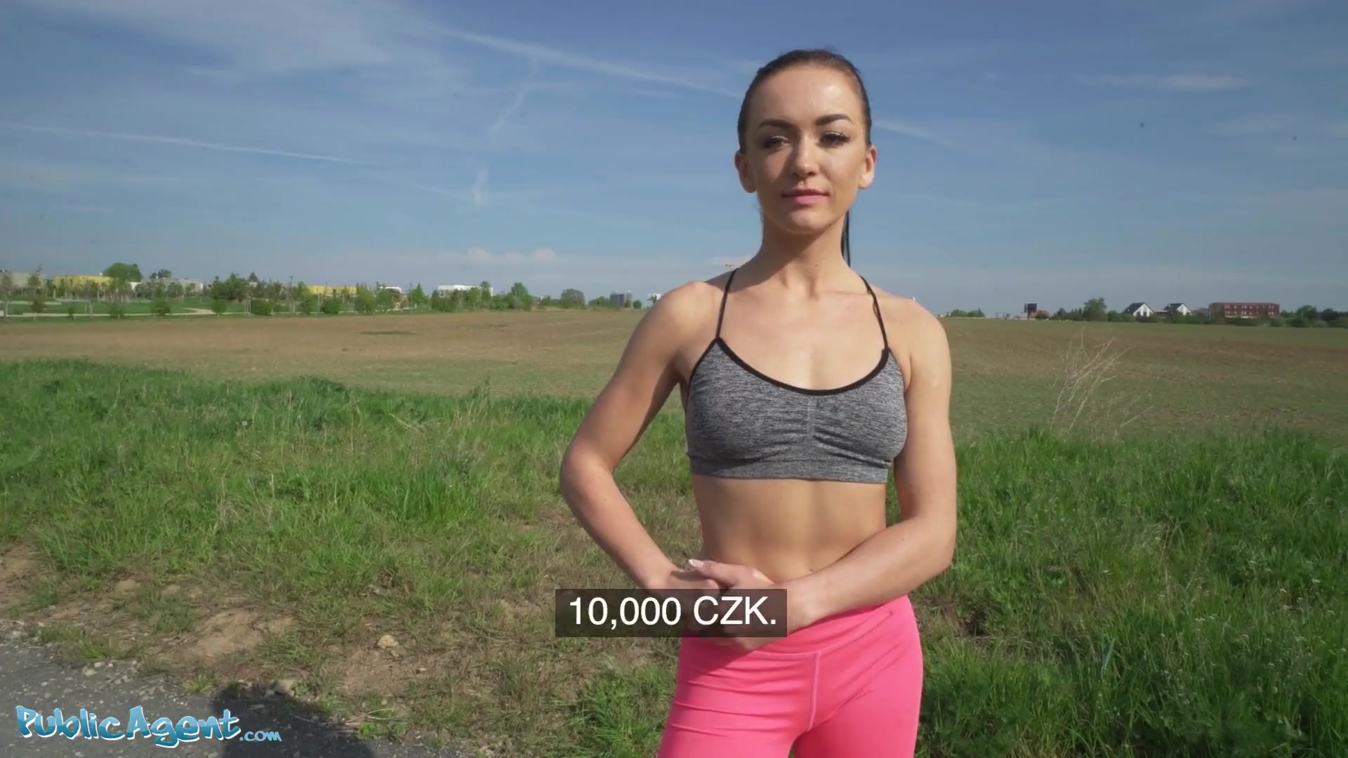 Public Agent - Hot fitness babe in tight yoga pants shows her big ass for cash and fucks a big dick