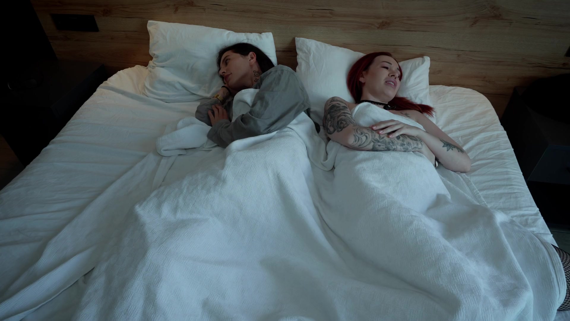 Step Stepmom and Step Stepsister Share Bed with Step Stepson in Wild Hotel Fuck (feat. Kisscat)