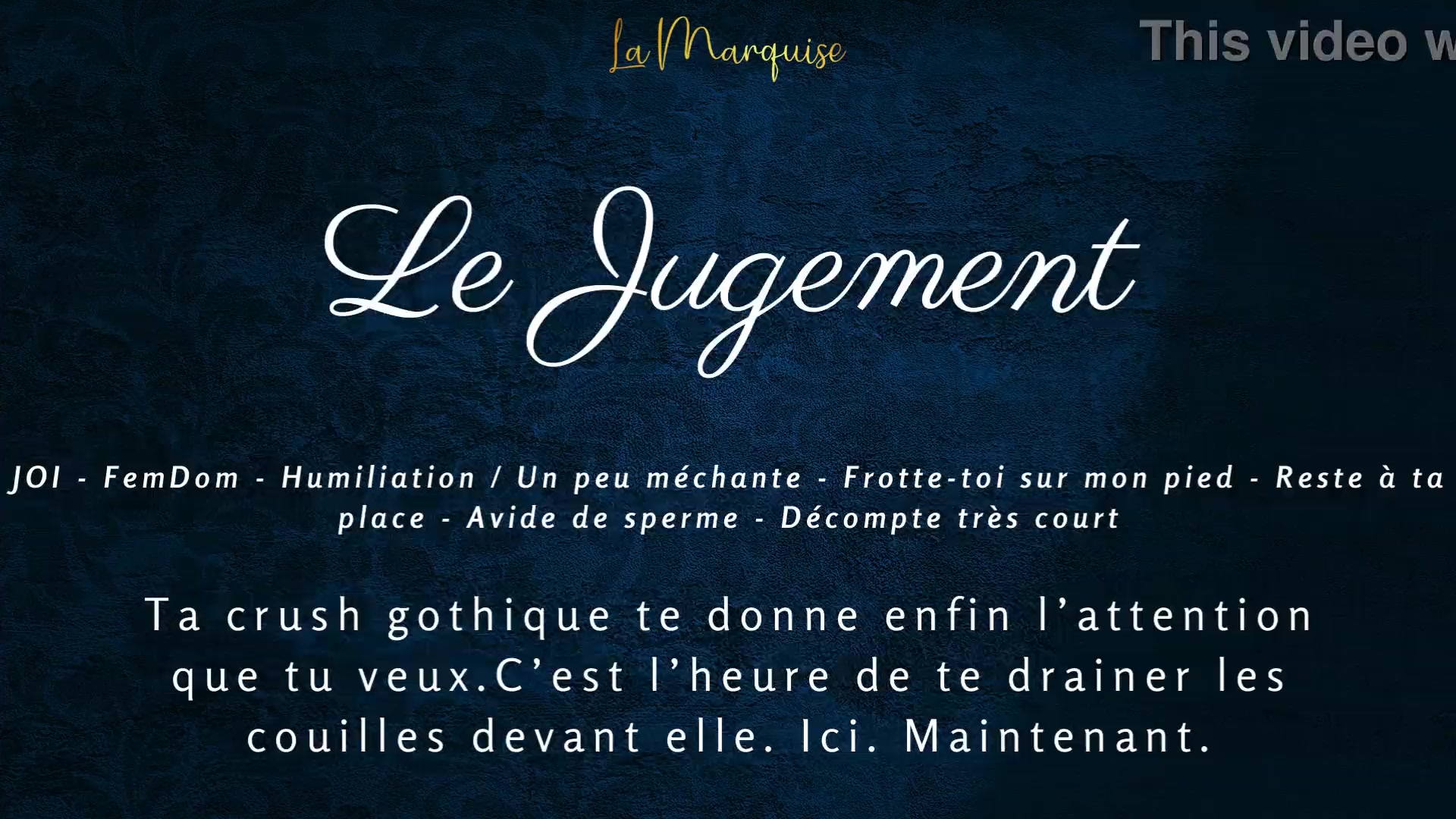 The Judgement - French JOI Goth gf