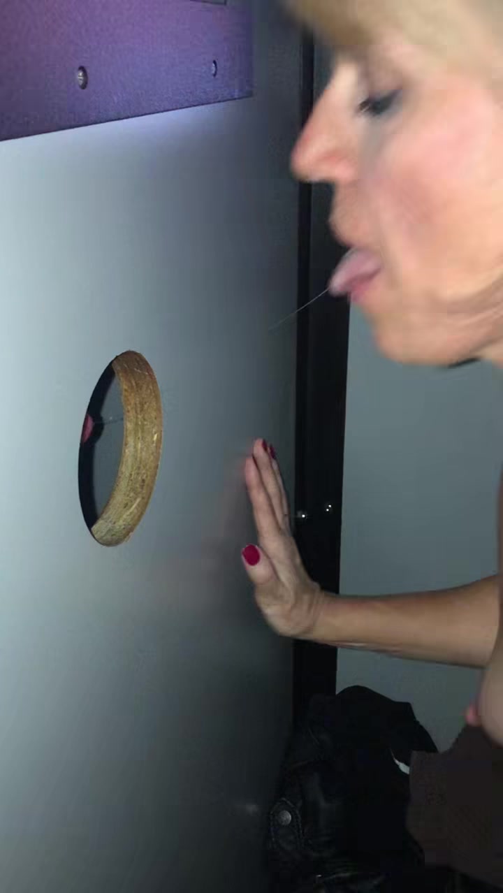 Glory Hole Slut Gets the Cum
