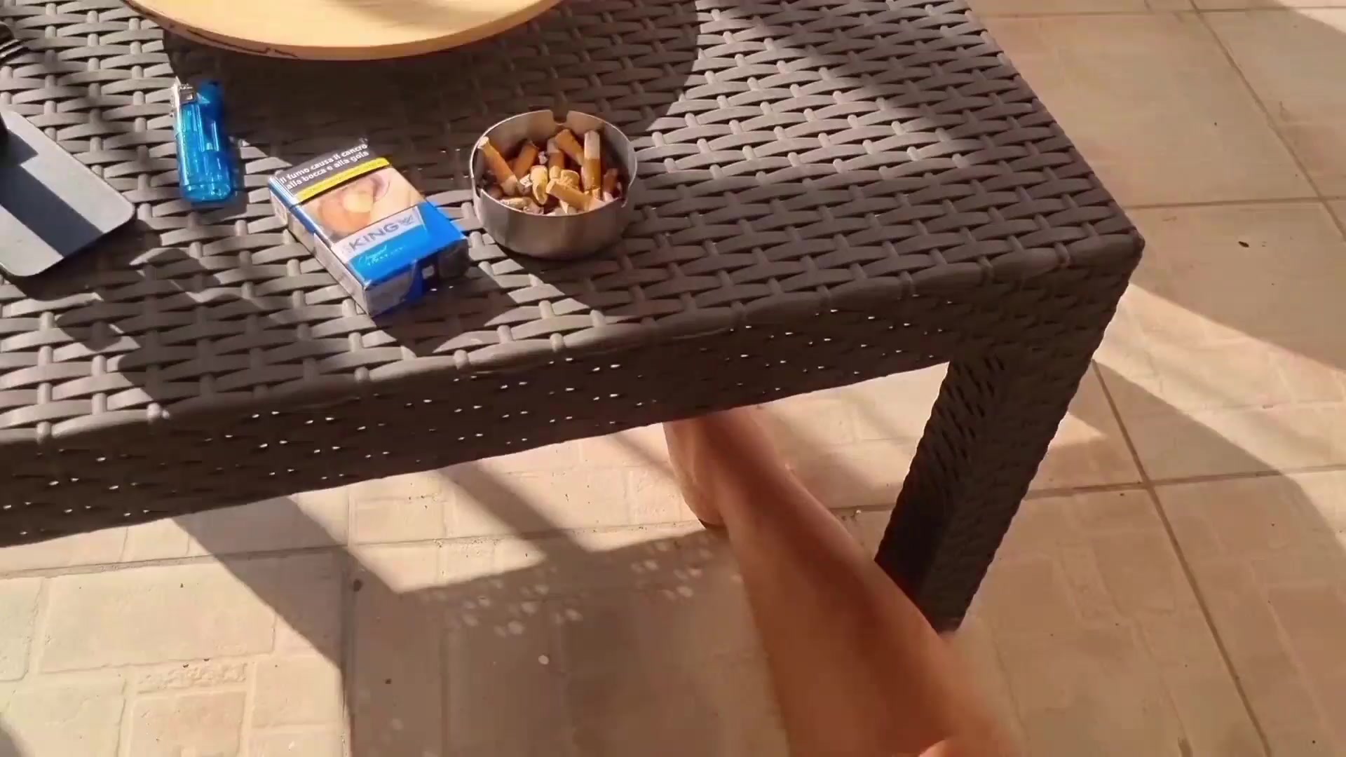 HORNY IN PUBLIC | CUMSHOT ON THE TERRACE