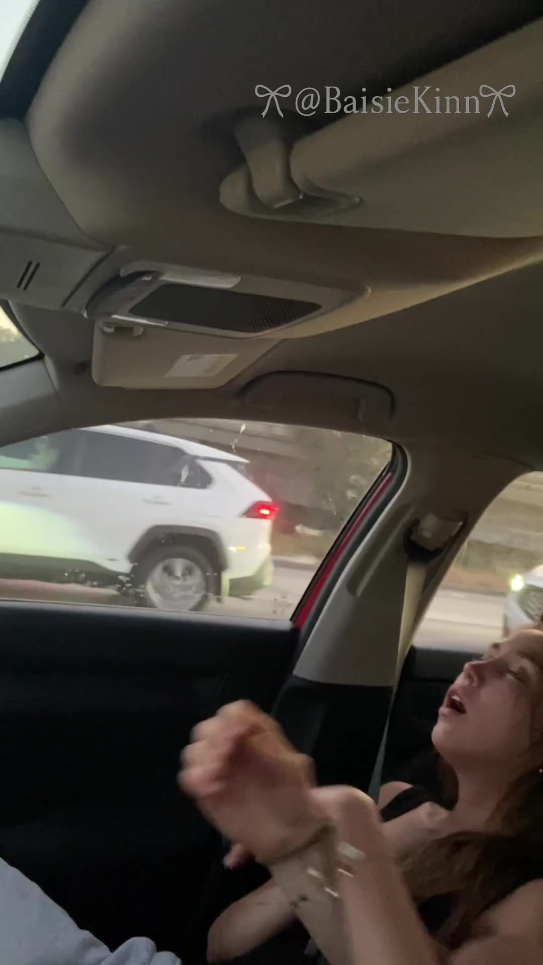 Fingering My Girl in the Fast Lane While the Pressure Builds… Public Orgasm on the Highway 🚗🫦💦