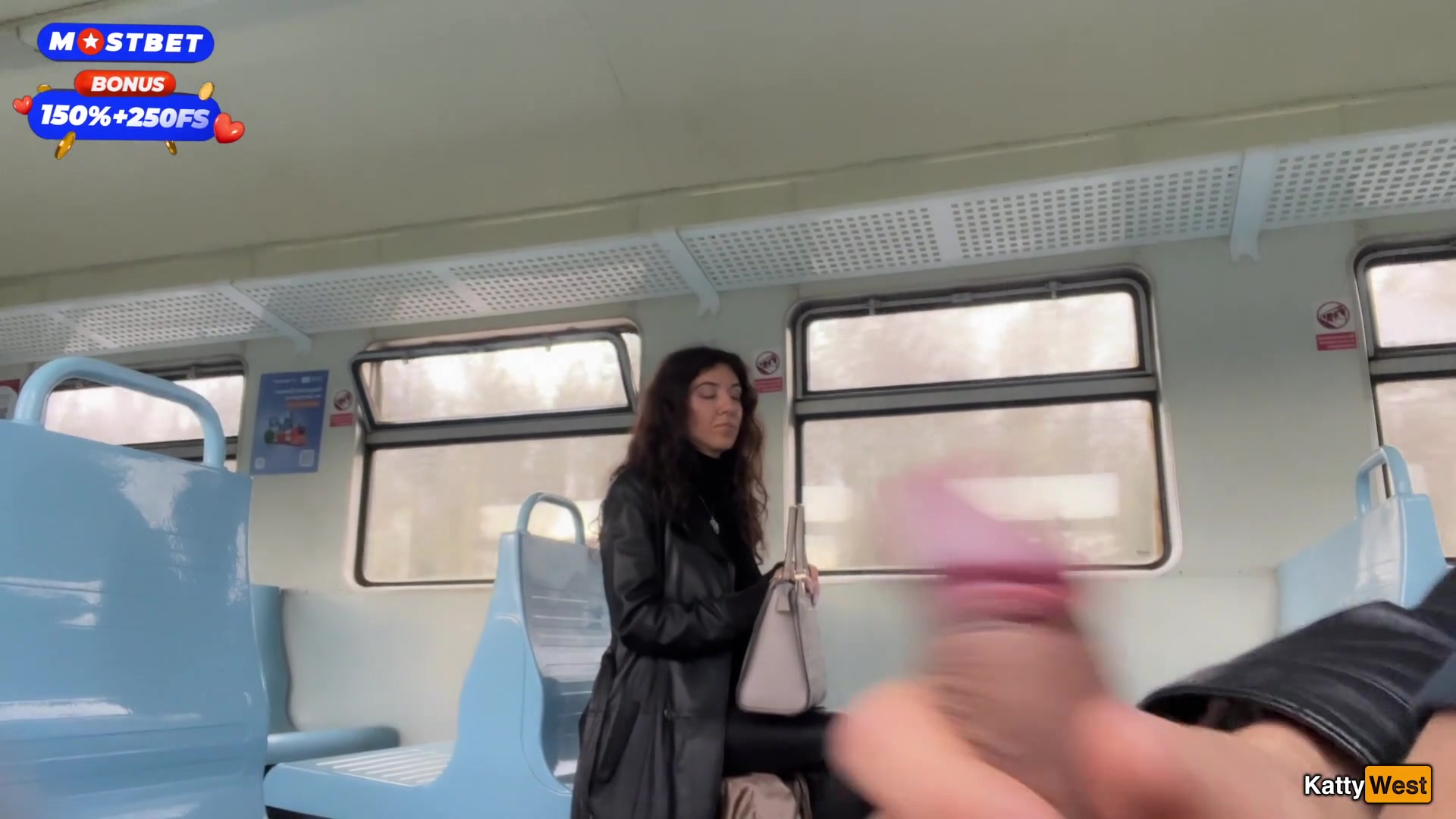 Stranger Helped Me Cum On Public Train And Walks Around Carriages With Cum On Face - CUMWALK