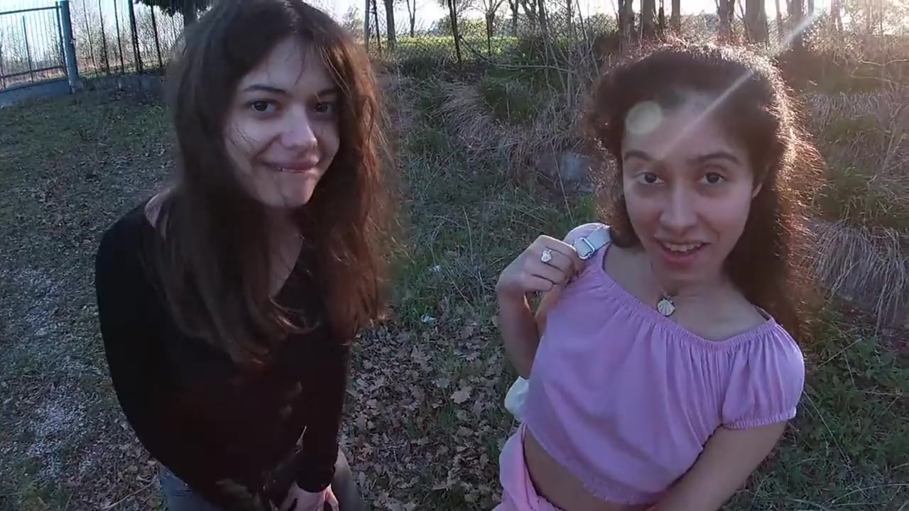Having Fun with 2 Stranger Girls that come back from School