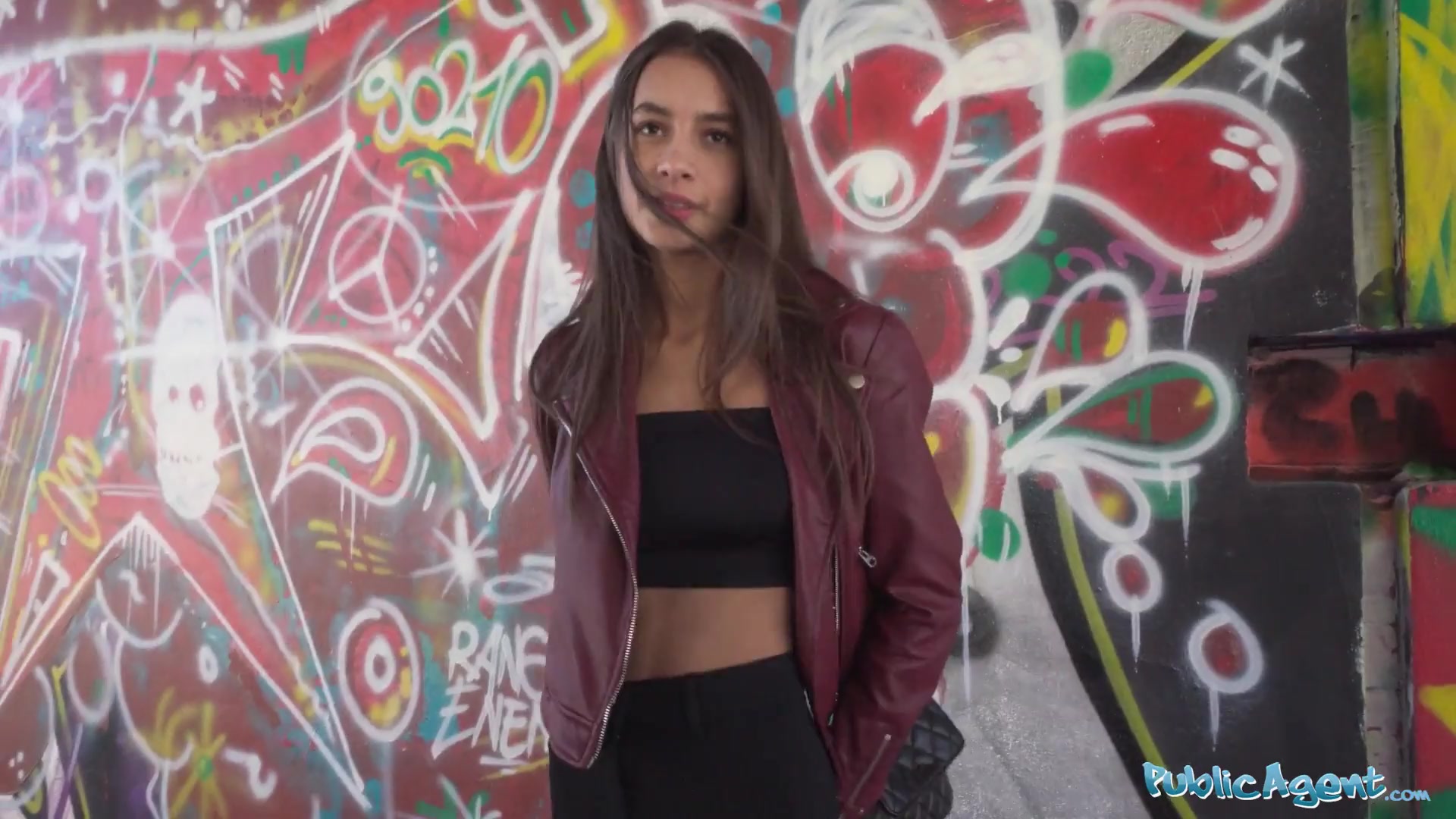 Public Agent Beautiful brunette babe with a stunning figure fucked outdoors