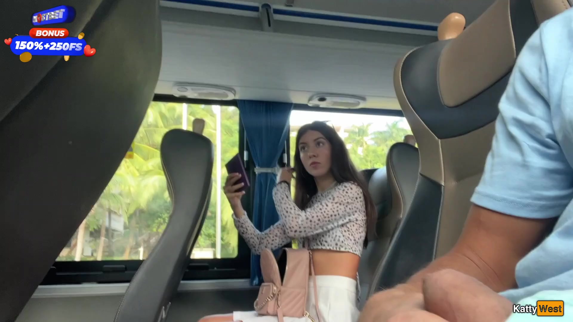 Public Cock Jerking Off On A Bus Full Of People - Made Him Cum Hard By Hand! - Cock Flashing