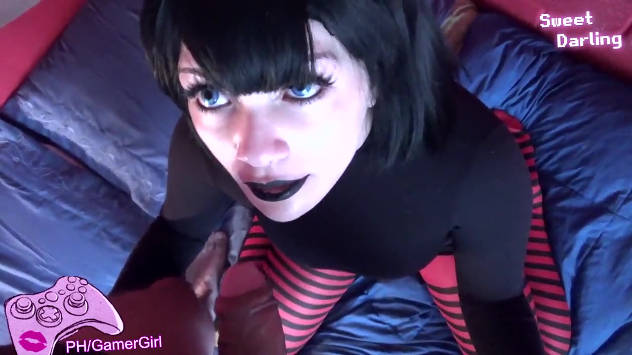 Hot goth gets a Massive cumshot on face - Mavis Cosplay